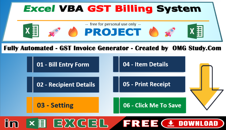 Excel VBA GST Billing Software Free Download | GST & Non-GST Bill Generator in Excel